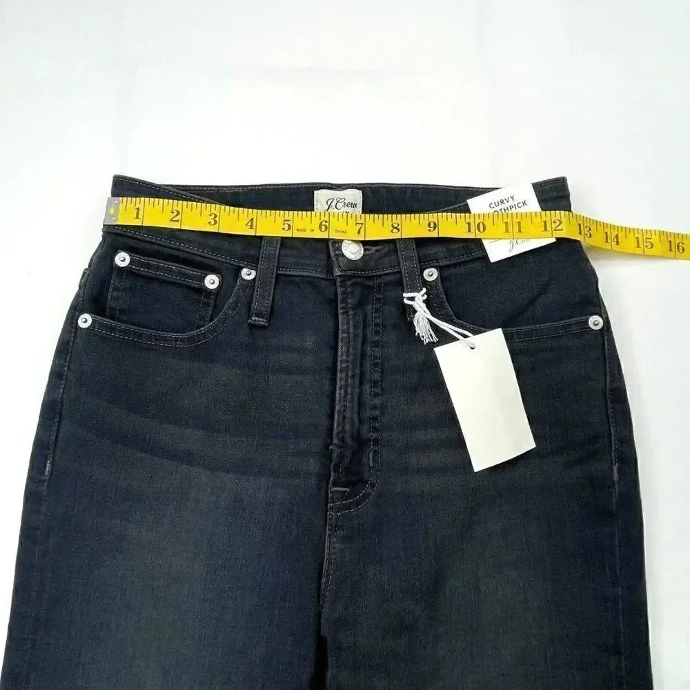 J. Crew Curvy Toothpick Skinny Jean Dark Wash NEW